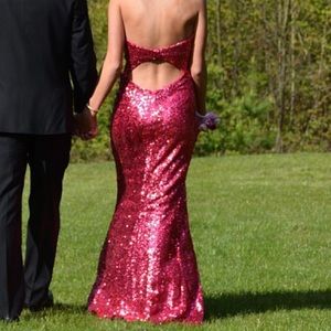 Sequined prom dress